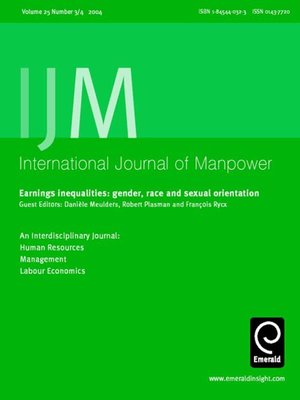 cover image of International Journal of Manpower, Volume 25, Issue 3 & 4